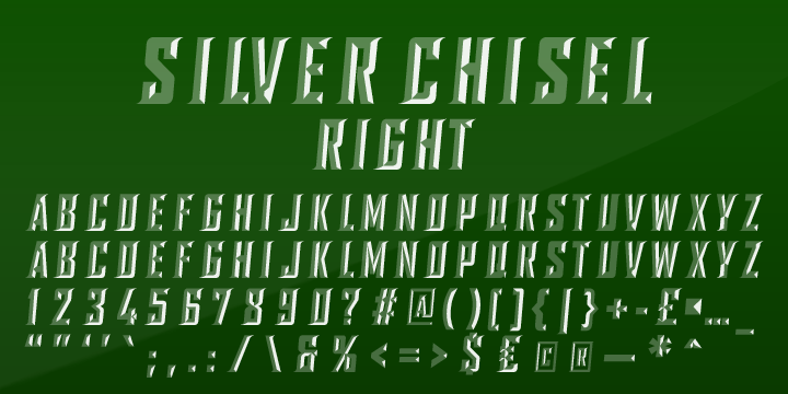 Example font SILVER CHISEL #8